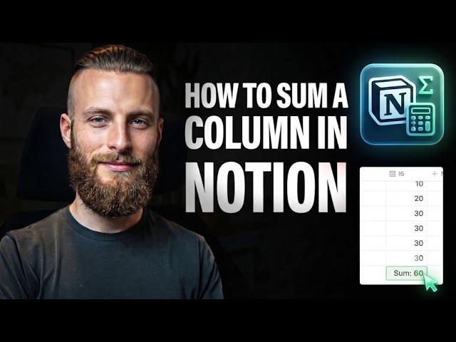 How To Sum A Column Notion Tutorial
