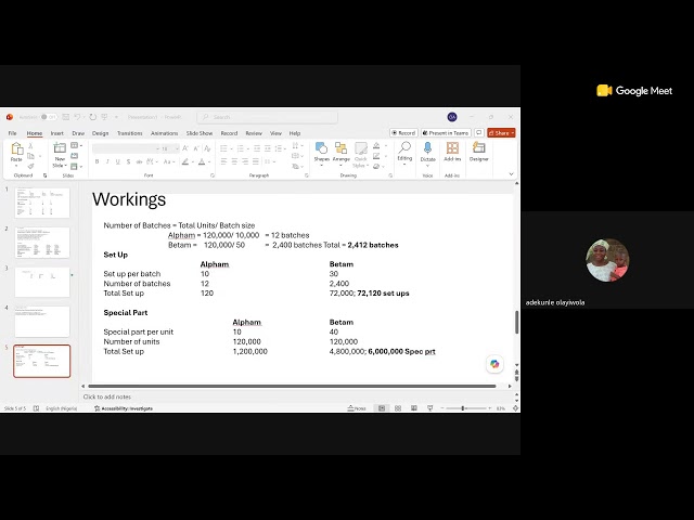 NOV 2026 PM CLASS: ACTIVITY BASED COSTING 2