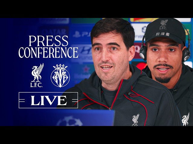 Champions League Press Conference: Liverpool vs Villarreal | Andoni Iraola & Ronald Araujo