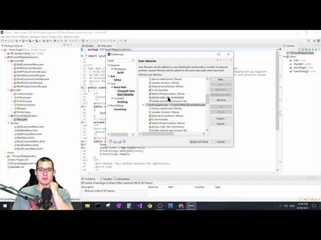How to set up JavaFX project in Eclipse