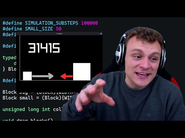 Computing Pi by Colliding Blocks in C