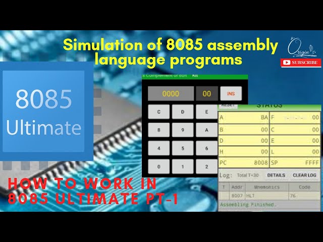 8085 programming in simulator Pt-1 | Assembly language programming