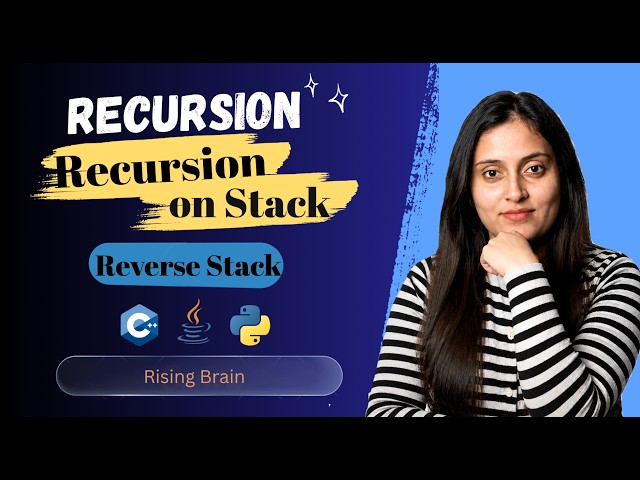 Reverse a Stack Using Recursion | Recursion Playlist | Java Python C++