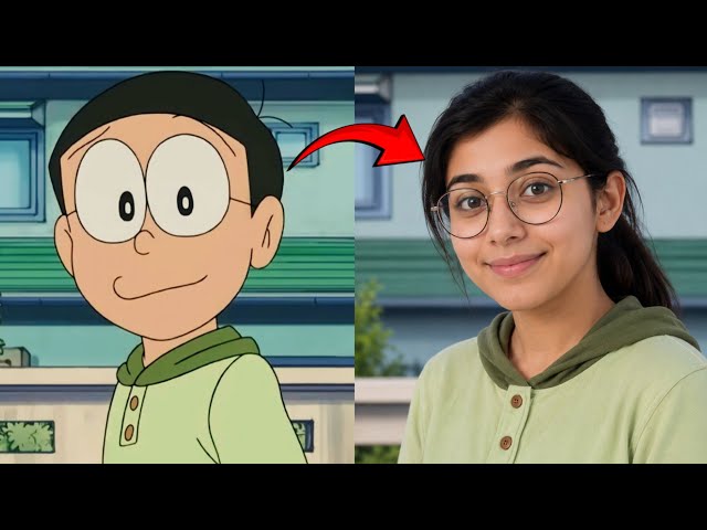 Doraemon Cartoon Characters In Real Life But Female
