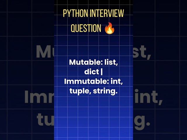 Mutable and Immutable Objects in Python? | MNC Python Interview | SSLABS