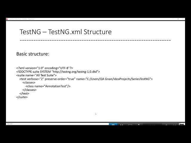 TestNG XML Structure Explained Part 1 | Complete Guide to testng.xml File | TestNG Tutorial 2026