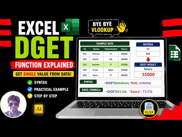 Excel DGET Function Explained | DGET Formula in Excel | Practical Example