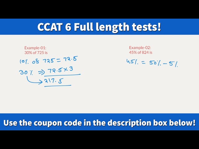 Criteria Cognitive Aptitude Test(CCAT)- Math revision-Percentage solved examples