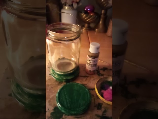 The Craft Area Desktop / Countertop Garbage Can & Lantern & Egg DIY Craft #recycle #reuse #repurpose