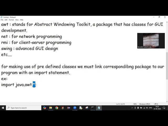 java API and parts
