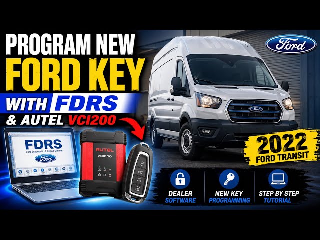 🔥 Programming a NEW Ford Key With FDRS Dealer Software! 💻🔑 | Autel VCI200