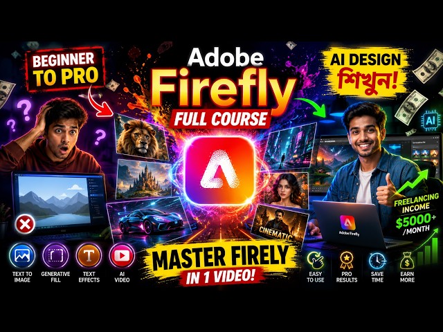 Adobe Firefly Complete Guide 2026 | Beginner to Pro Tutorial in Bengali