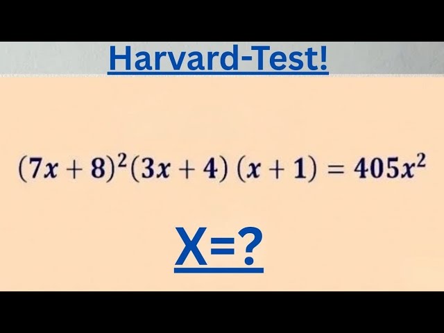 Solve for x in this nice Algebra equation | Math Olympiad mathematics 