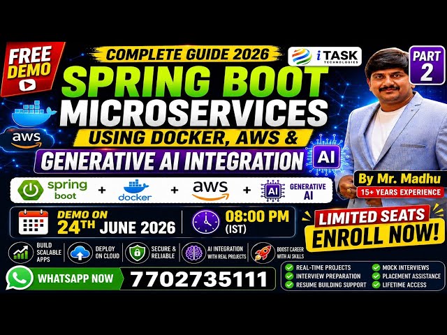 Spring Boot Microservices Using Docker, AWS & Generative AI | Complete Roadmap 2026 🚀 - Part 2