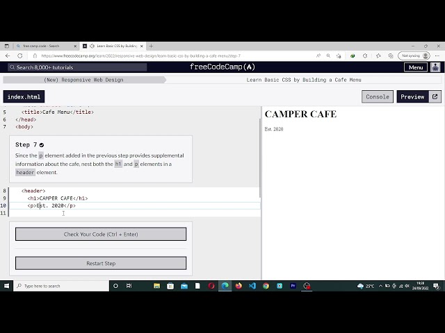 Freecode Camp HTML Video 1