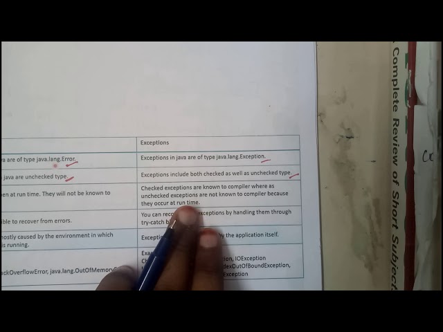 1 error vs exception