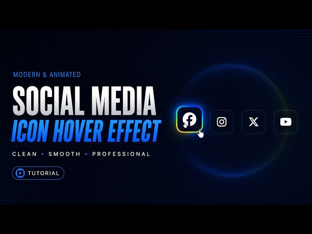 Social Media Icon Hover Effect Using HTML & CSS | Modern Animated UI Tutorial 🔥