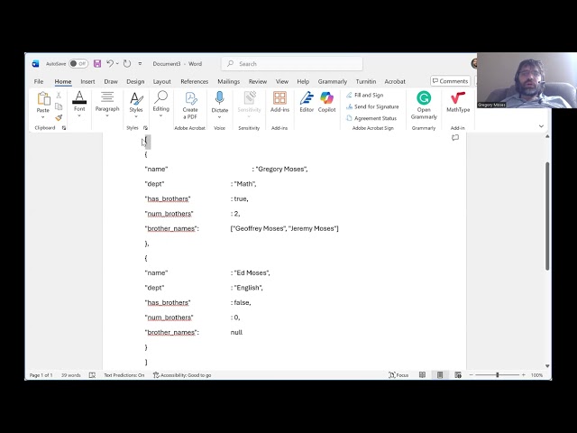 Math 301 Unit 2 JSON