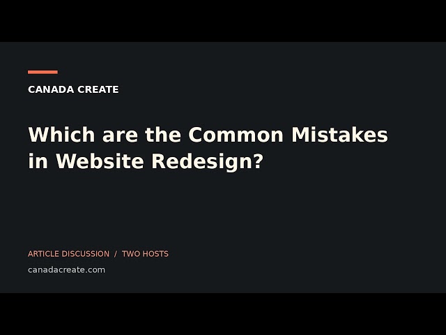 Which are the Common Mistakes in Website Redesign?