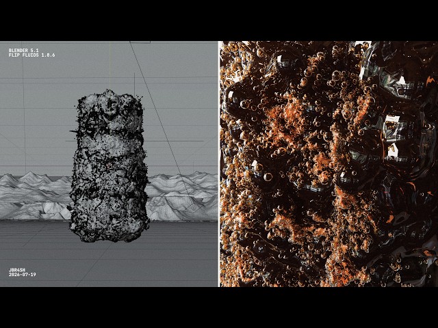 Liquid Cola Simulation Breakdown | Blender + Flip Fluids