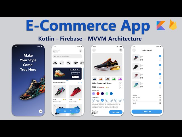 Build an E-Commerce app with Kotlin & Firebase in Android Studio Project