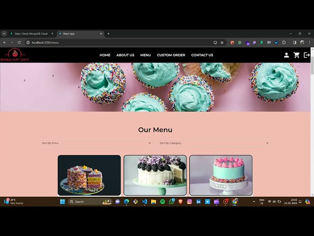 Best Cake Ordering App 2024 | MERN Stack