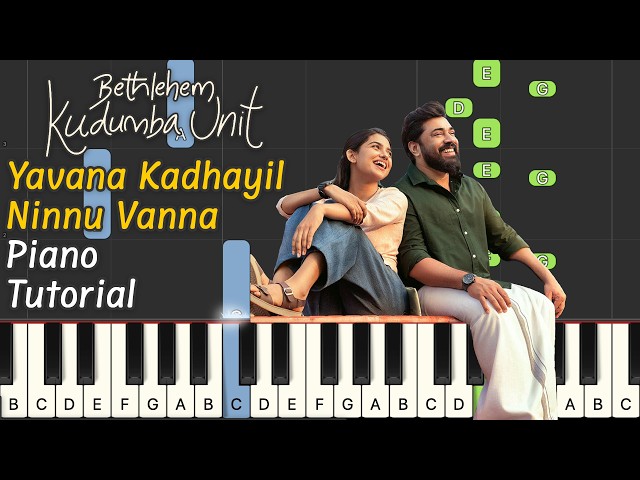Yavana Kadhayil Ninnu Vanna Piano Tutorial | Bethlehem Kudumba Unit Version | Free MIDI