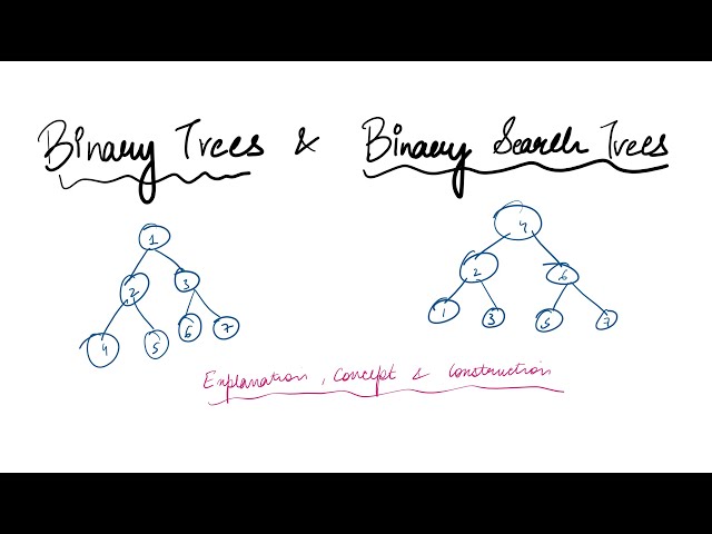 Binary Trees and Binary Search Trees in Data Structures | Explanation, Concept and Construction