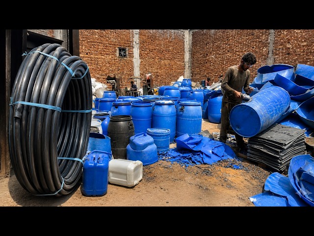complete Recycling process of plastic waste scrap and Manufacturing process of water supply pipes