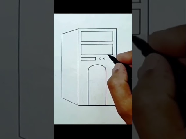 CPU drawing/How to draw computer CPU for beginners
