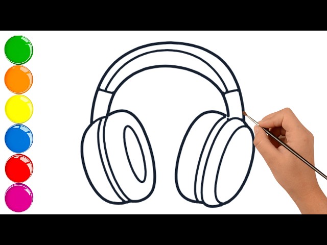 HOW TO DRAW a Game Controller & Headphones! Easy Drawing And Coloring