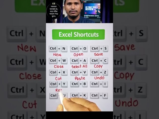 এক্সেলের গুরুত্ব পূর্ণ শর্টকাট  #technologybangla  #BanglaTutorial #ComputerTips #YouTubeTutorial