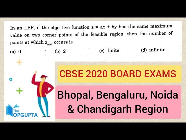 Linear Programming Class 12 | Same maximum value of Objective function Z at more than one point