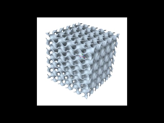 Gyroid Modelling CAD Model (Get model in description)Triply periodic minimal surface Gyroid Structue