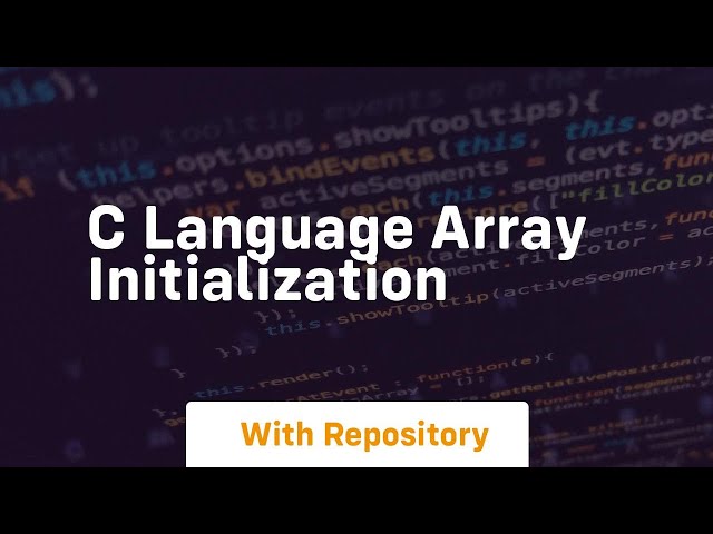 c language array initialization