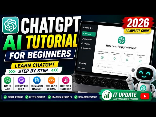 ChatGPT AI Tutorial for Beginners (2026) | Learn ChatGPT Step by Step