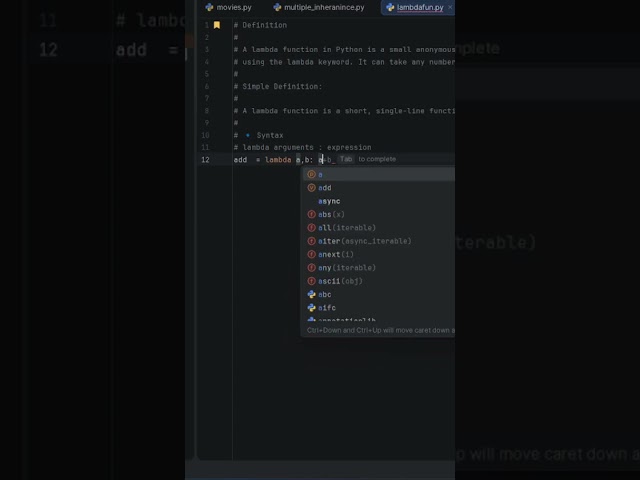 3️⃣ Lambda Function in Python with Examples | Python Programming Basics#Learnwithaky