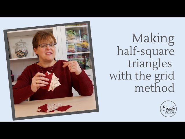 Making half-square triangles with the grid method