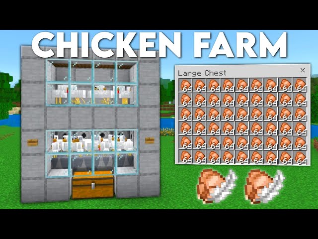 THE EASIEST Chicken Farm Tutorial Minecraft Java & Bedrock 1.21!