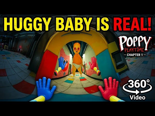 All The Baby In Yellow as Huggy Wuggy Encounters (360° Video, VR) | Poppy Playtime - Chapter 1 | 4K