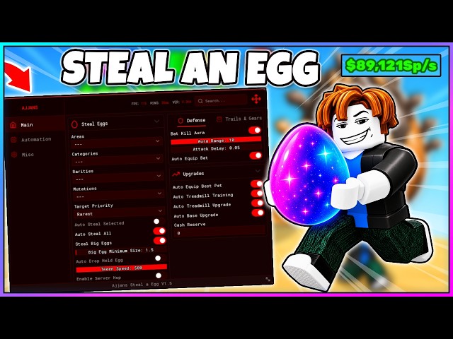 BEST Steal An Egg 🥚 Script 2026 🔥 NO KEY | Auto Steal, Auto Speed, Auto Farm & More!