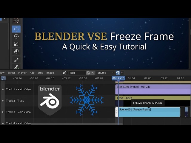 Freeze Frame in Blender VSE Quick & Easy Tutorial!