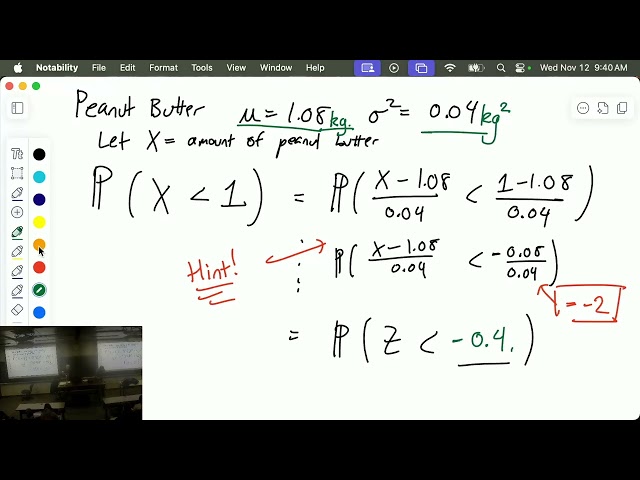 Standardizing random variables, calculating with R, and *why* the normal distribution? Nov 12 F25
