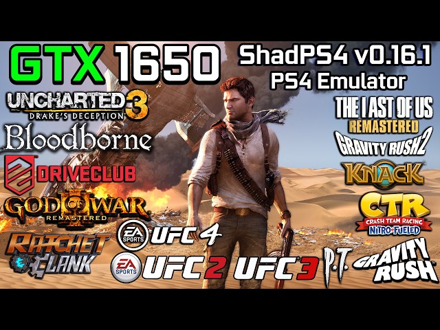 ShadPS4 - GTX 1650 | Test in 16 Games (PS4 Emulator)