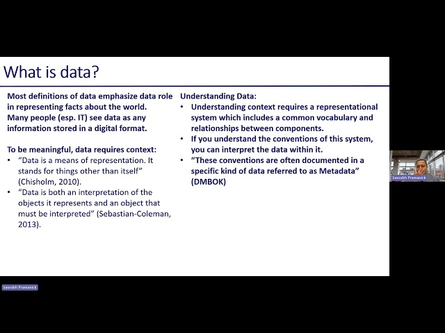 CDMP   Session - Data Management