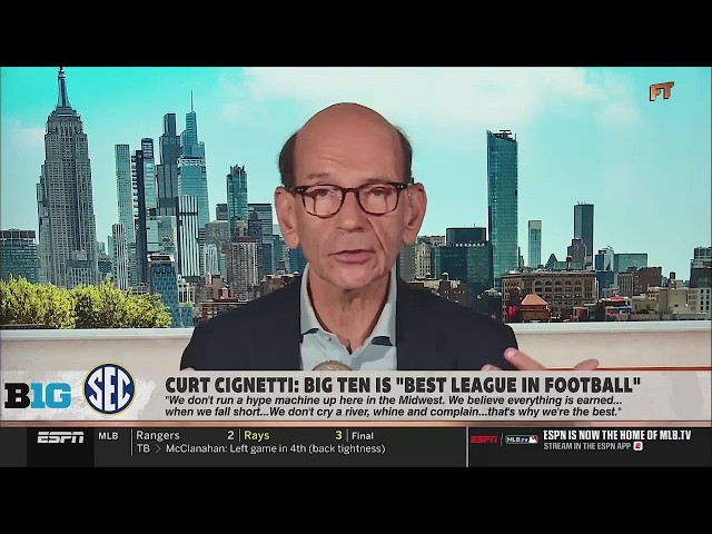 FIRST TAKE | Paul Finebaum Backs Curt Cignetti's Bold Claim: Big Ten is Football's Best Conference