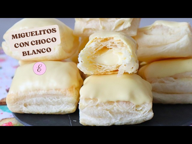 Miguelitos con Chocolate Blanco | La Dulce Eva