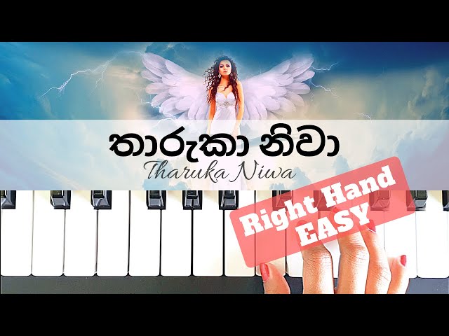 Tharuka Niwa - Ajith Bandara/ Right hand Piano Tutorial/ EASY/ NOTES/ SLOW