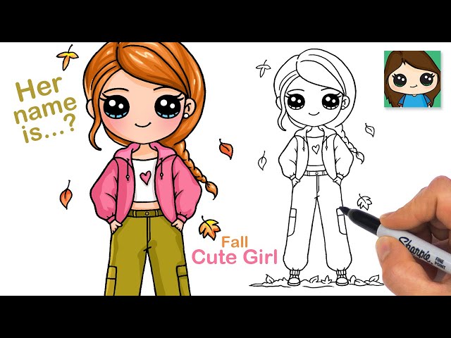 How to Draw Cute Girl 🍁 Fall