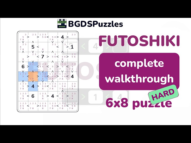 Futoshiki 6x8 Complete Walkthrough | Hard Rectangle Puzzle Solved Step by Step